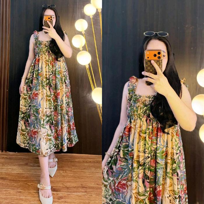 Home Dress Wanita Rayon Twill || Daster Rayon Motif Premium Termurah Lengan Pendek