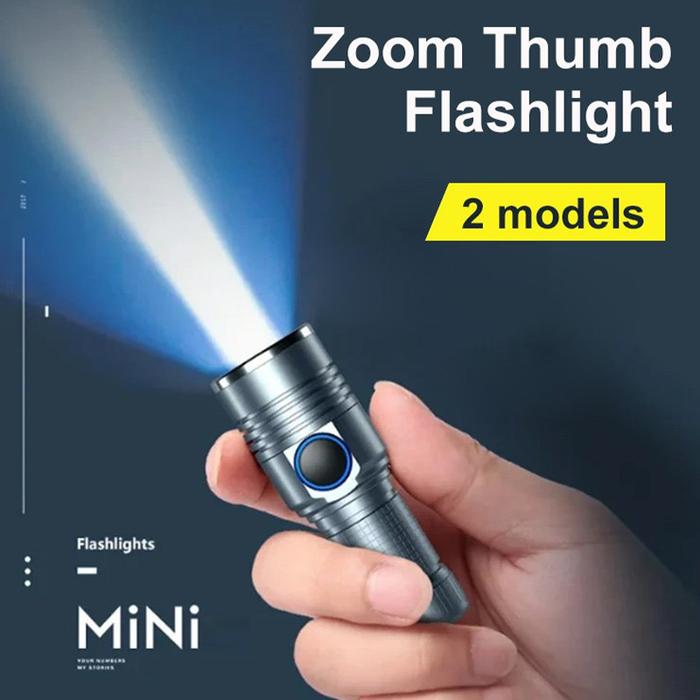 mini zoom flashlight Portable Rechargeable Zoom LED Flashlight Flash