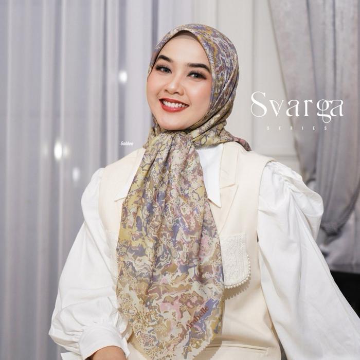 Sarimbit Arabelle Svarga Famset Golden Sarimbit Keluarga Terbaru 2025 2026 Motif Ceruty Babydoll Gam