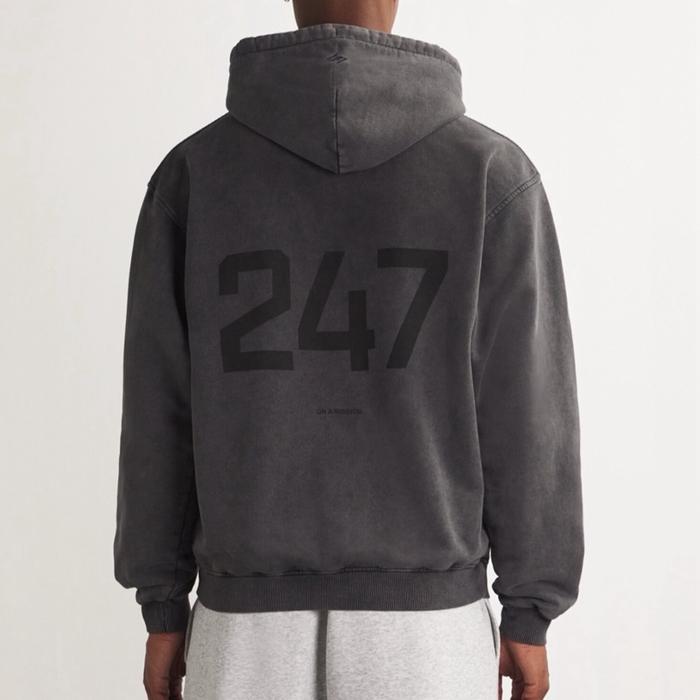 REPRESENT 247 Oversized Logo Hoodie Pewter
