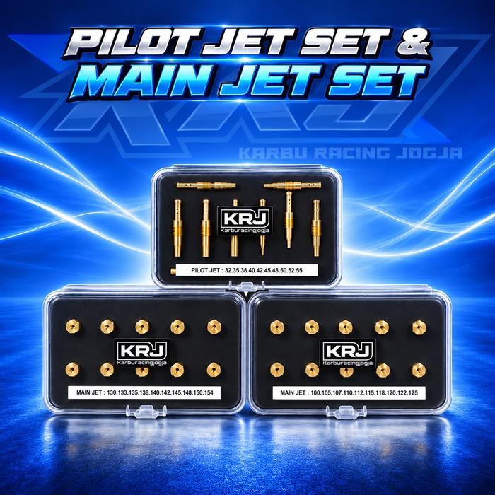 MIX SET MAIN JET dan PILOT JET KARBURATOR PWK KRJ SUDCO UMA KX CPO KTC KOSO KAWAHARA BRT