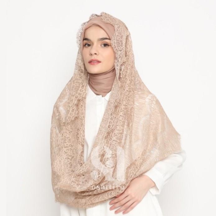 N✔SA HIJAB INSTAN LACE ADULT FROM MINAA - KERUDUNG PASHMINA LEBARAN R♥LB