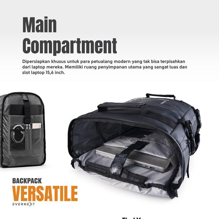 Eiger - EVERNEXT Tas Ransel Pria Multifungsi Anti Air Backpack Laptop Versatile 3in1 Pria Tas Travel