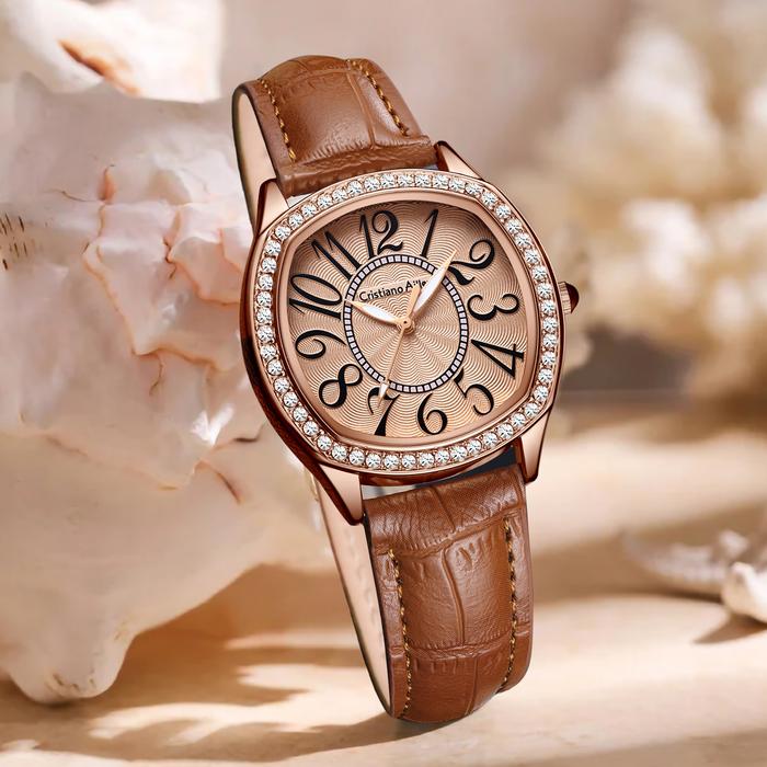 Jam Tangan Wanita Analog Cristiano Aillen CA0863 Original Leather Water Resistant 30m
