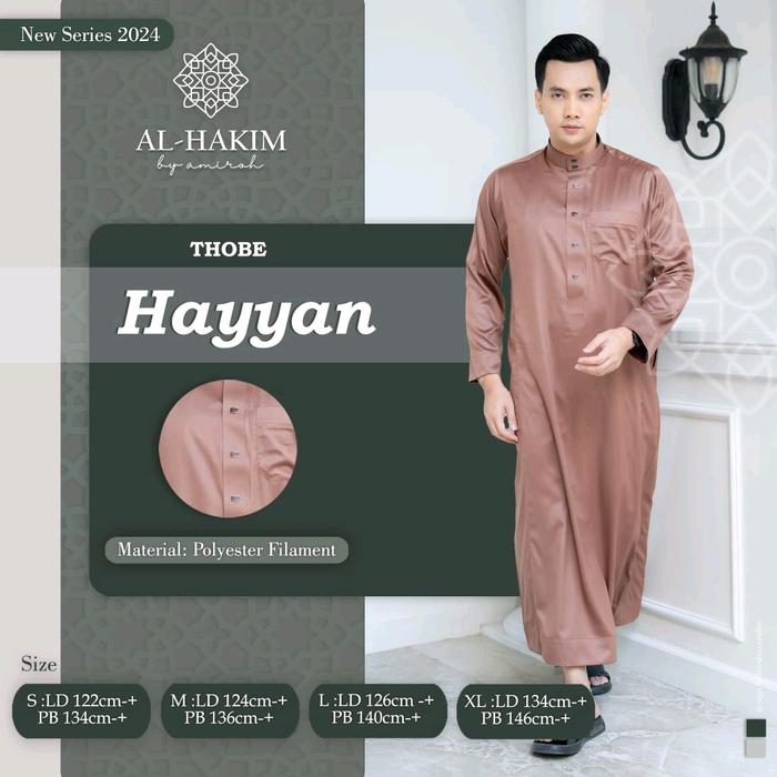 JUBAH HAYYAN PREMIUM • THOBE ORI BY SAUDI • ORI BY AL-HAKIM lengan manset Gray Gamis Muslim Pria Pan