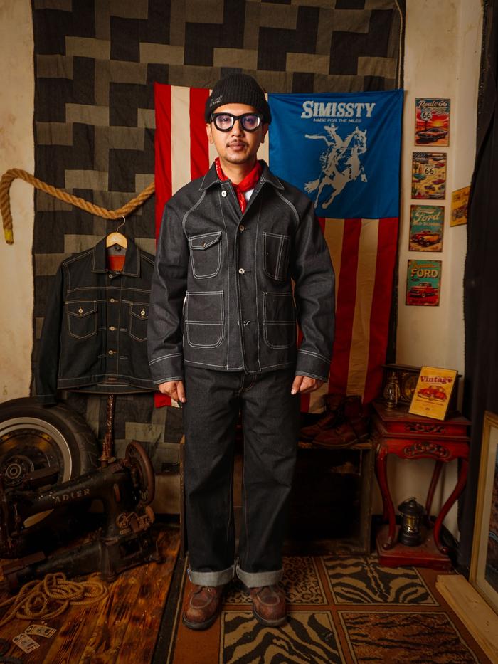 Simisstty Chore Jacket.(Chore Coat) – Raw Indigo
