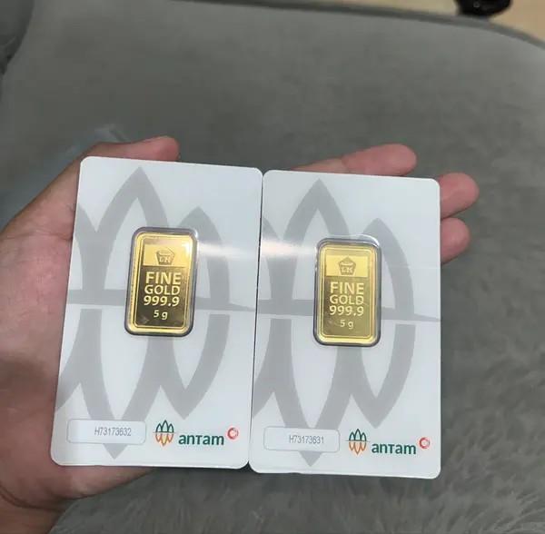 Antam Logam Mulia Certicard Emas Batangan 5 Gram, LM Antam - 5 gram