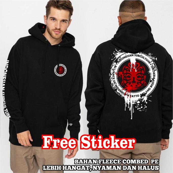 HOODIE MASBERTO TATTO JAKET INDONESIAN SUBCULTURE BIG SIZE 3XL 4XL 5XL 6XL Fleece Keren Panjang Topi