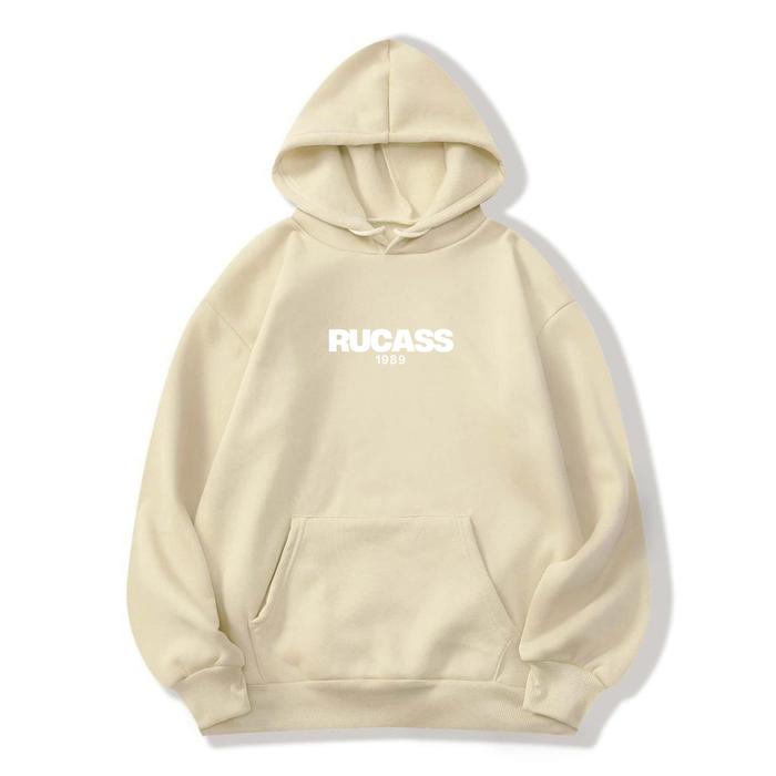 Jaket Hoodie Sweater Rucass Teks Unisex Pria Wanita Tebal Nyaman Adem Di Pakai Hoodie Keren Distro P