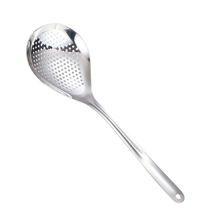Sendok Saringan Mie 304 Stainless Steel Saringan Sendok / Saringan Mie Rebus untuk Menyaring Minyak 