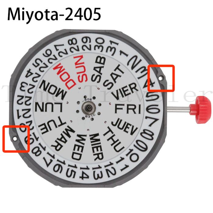 Japan Miyota/ LTD Watch Movement 2405 Quartz Movement Overall Height 6.2mm