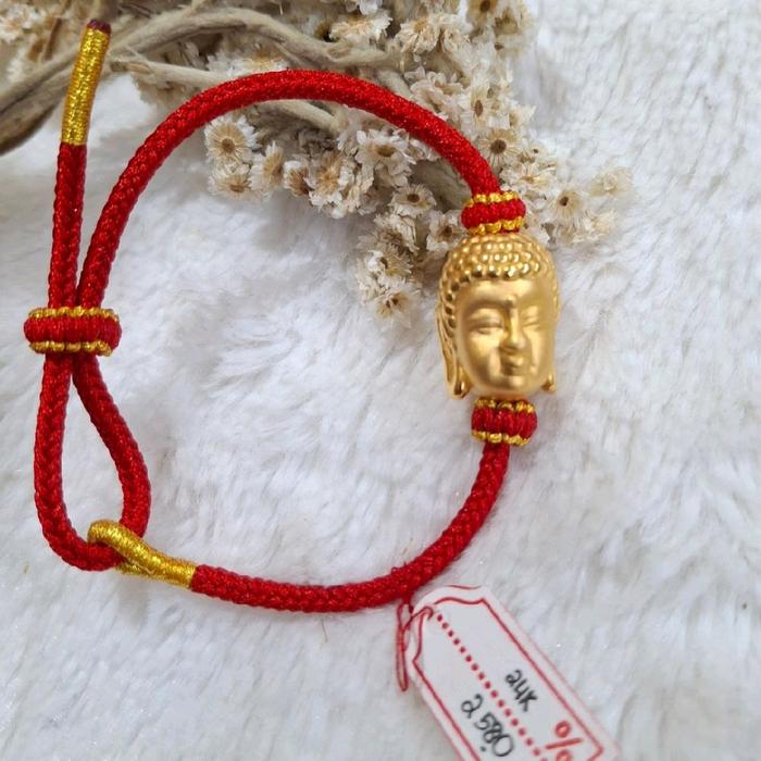 Gelang emas 24k muka budha gautama
