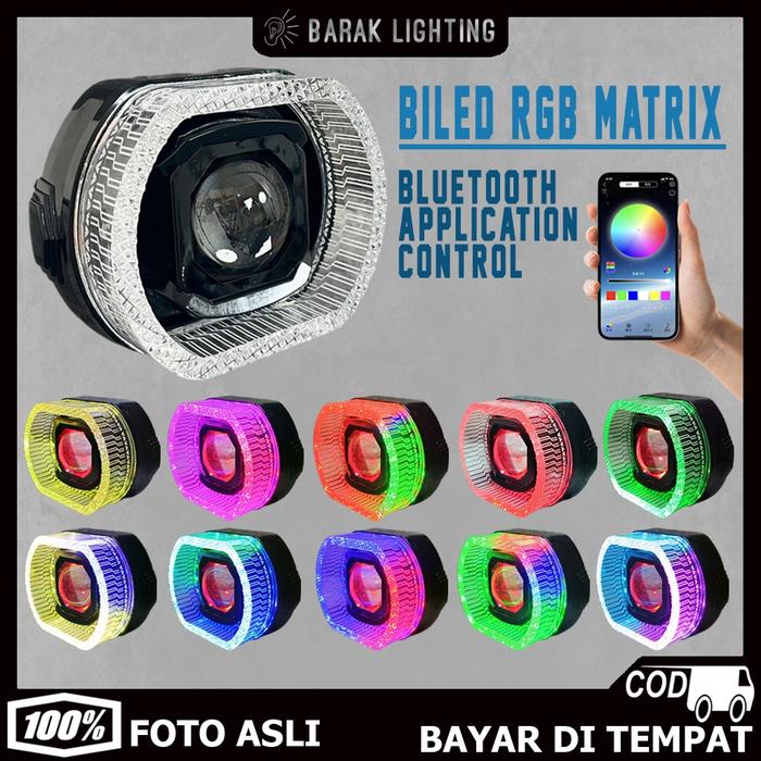 Biled Matrix RGB Bluetooth Aplikasi MYTH Biled Shroud Acrylic Crystal Flat Cut Off Biled Motor Biled