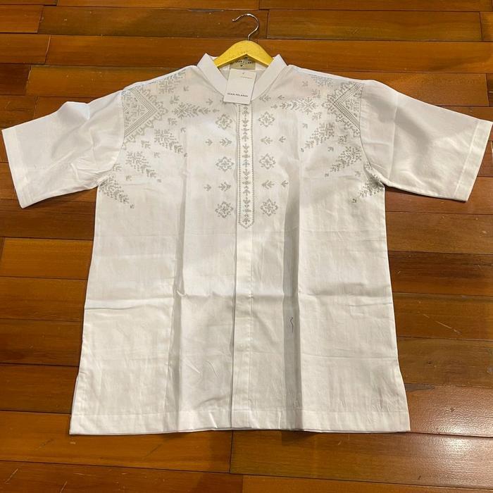 Hem Koko Katun Bordir By Dian Pelangi Original Baju Kemeja Gamis Pria Casual Formal Ibadah Sholat Le