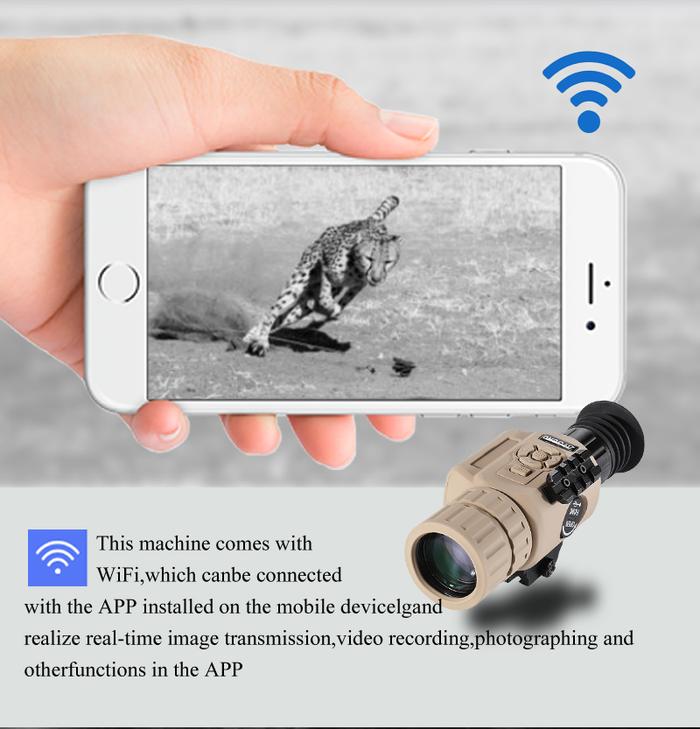Kamera Penglihatan Malam Inframerah Digital Dipasang Pada Riflescope