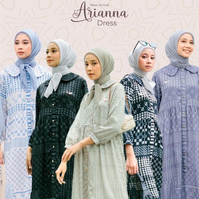 Mylady hijab arianna dress gamis mewah Cantik Lembut Muslim Peach Pink Mint Silky Wanita