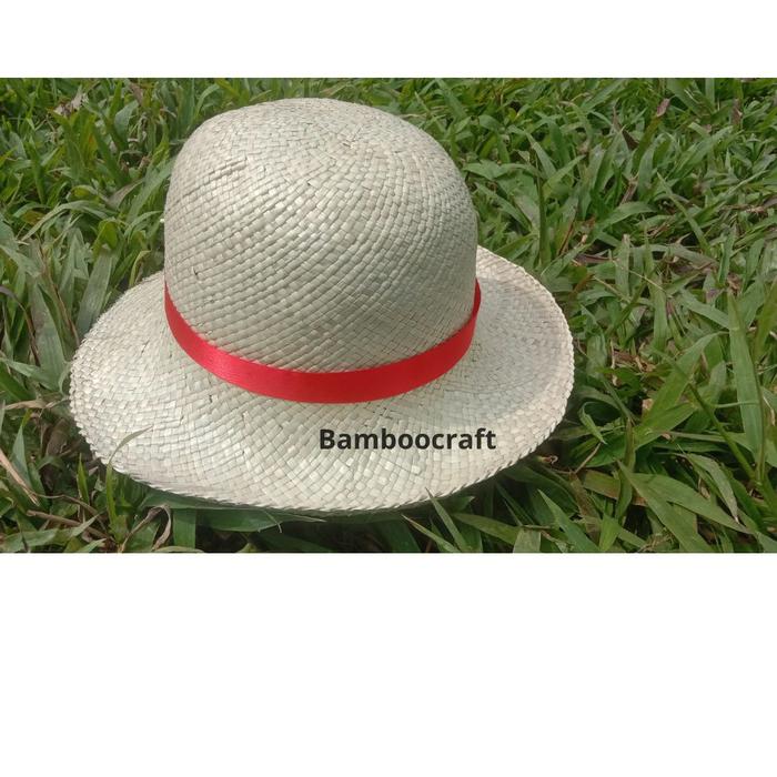 topi pantai anyaman / topi anyaman pandan