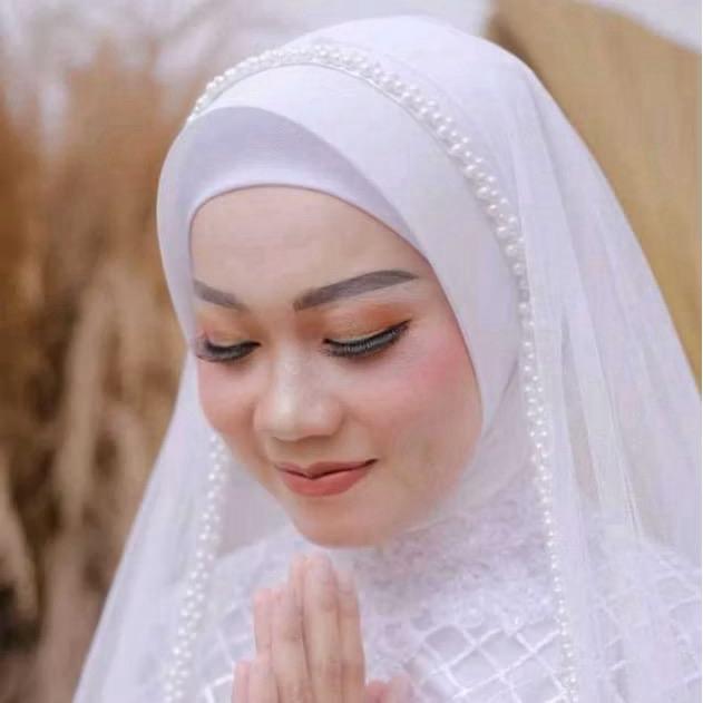 Slayer pengantin veil, Payet Mutiara untuk akad pernikahan, tunangan, sunting pelaminan wedding akse