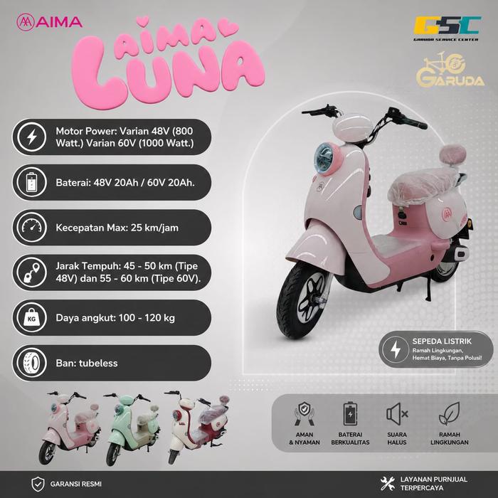 Sepeda Listrik Dari AIMA LUNA