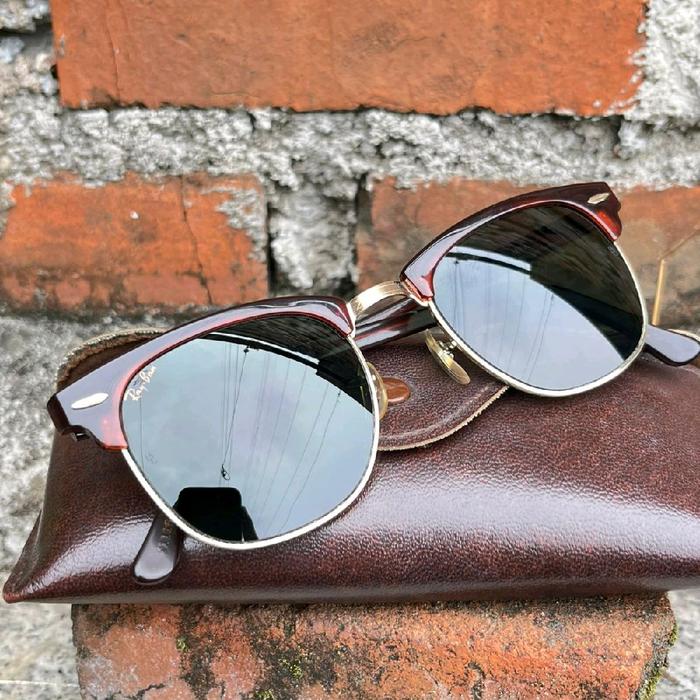 rayban bL usa clubmaster lensa G15 size 49 Bausch&lomb KONDSI MULUS rare item Eyewear Sunglasses