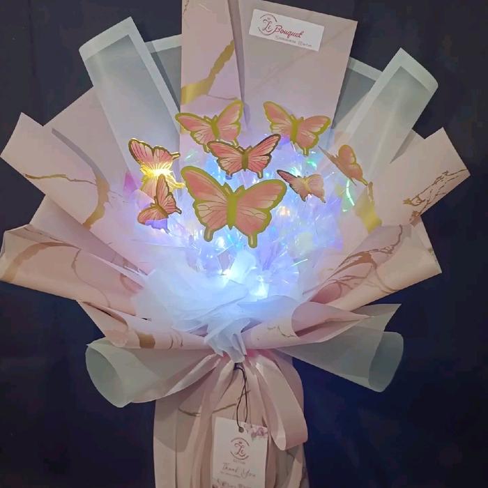 buket Kupu Led ZaCraft - buket kupu tanpa Led buket kupu -buket kupu wisuda -buket kupu ulangtahun