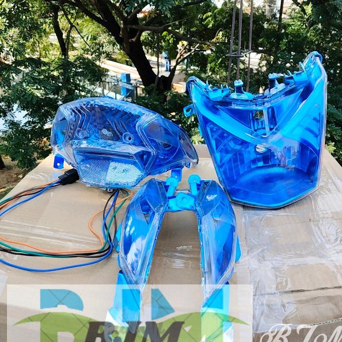 HOUSING BLUE REFLEKTOR LAMPU DEPAN BLAKANG SEN BEAT FI ESP CUSTOM BLUE 2013-2015 Motorcycle injeksi