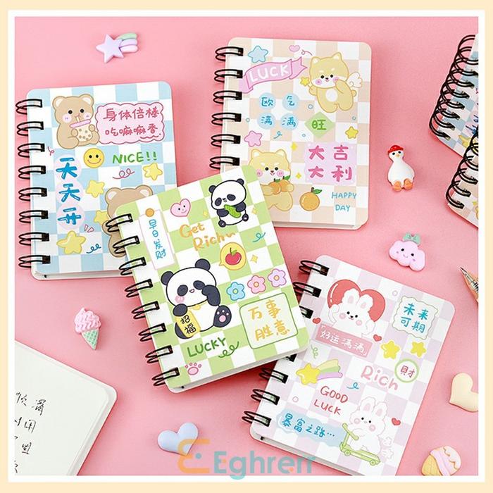 ✨EG-Lucu kartun koil notebook kecil a7 / notebook spiral / memo kecil /journal diary / buku kecil po