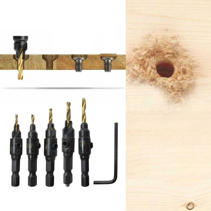 APEN 5 PCS Mata Bor Drill Bit HSS 1.98-3.56MM Perkakas Bor Obeng Renovasi - SV-VDB26