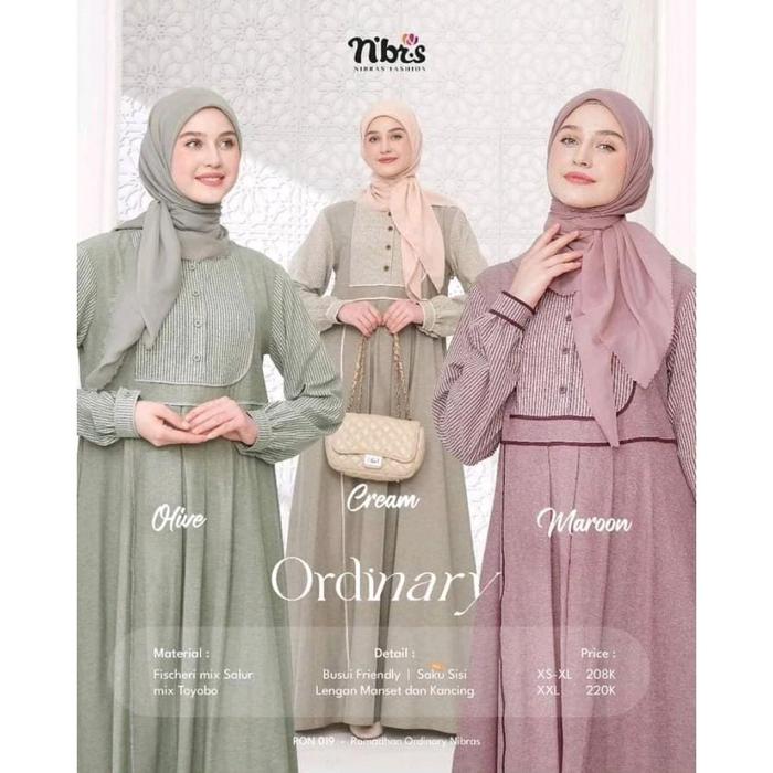 GAMIS NIBRAS REGULER RON 019 MURAH PROMO BUSUI WUDHU FRIENDLY Muslim Wanita Dress Dewasa  Remaja