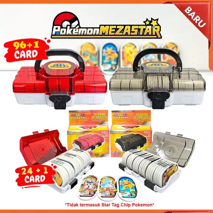 Kotak Mezatag Pokemon Mezastar (Muat 24 Tag) Kotak chip Pokemon Mezastar tempat chip pokemon 96+1 Ta