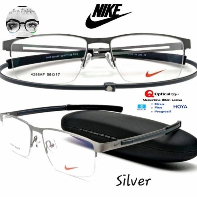 Kacamata Frame Pria Titanium Half Nike Magnet NK4288AF-s56 Vision Nite