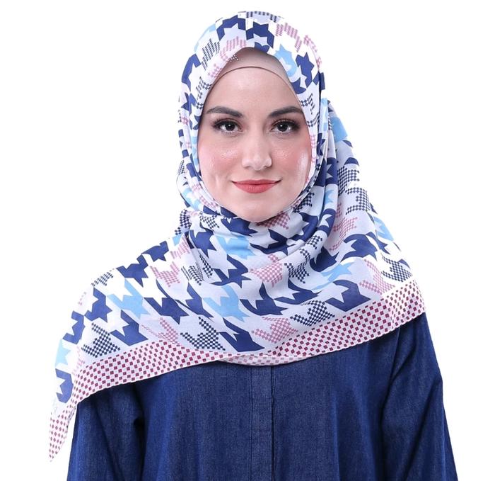Zoya Segi Empat Full Motif Kerudung Hijab Jilbab Triva Scarf