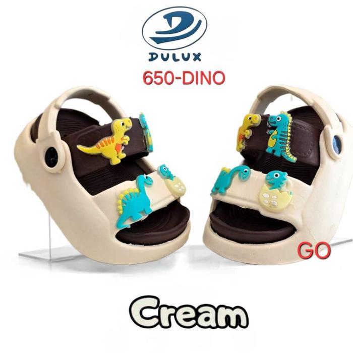 Gos.pro DULUX 650ED D1NO Sandal Anak Laki-Laki Lucu Sandal Anak Selop Tali belakang Motif Karakter D