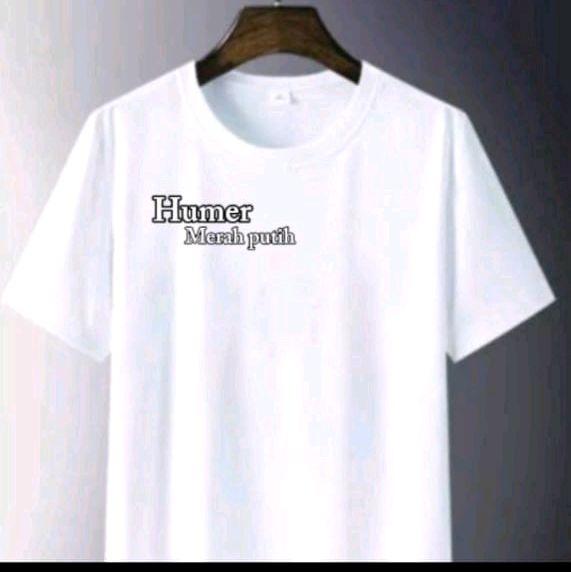 kaos oblong lengan pendek pria humer mers putih terbaru
