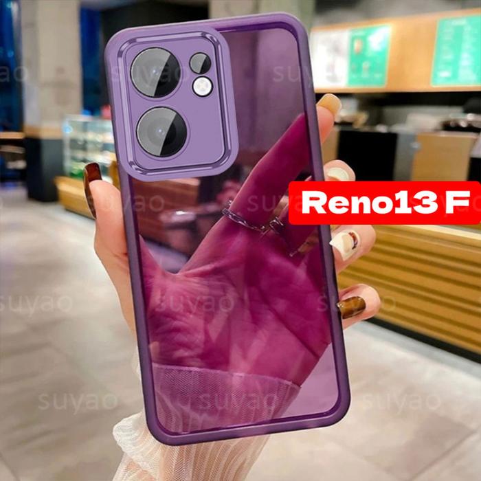 Casing Untuk Oppo Reno 13 12 11 Pro 11Pro 13F 12F 11F 11 F Reno13F 4G 5G Phone Case Clear Square Pla