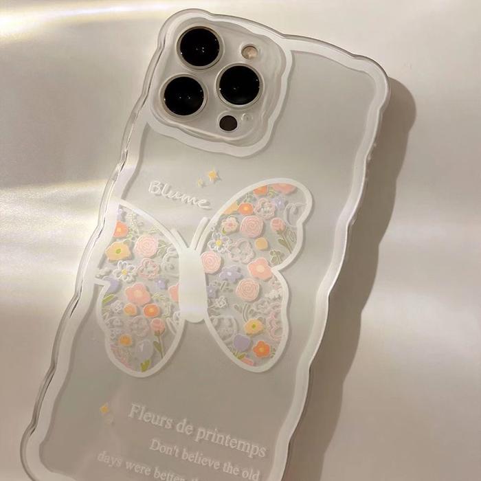 Softcase IPhone case Tpu Silikon Motif Kupu-Kupu Untuk iphone 7 8 plus 11 pro max 12 13 XR XS