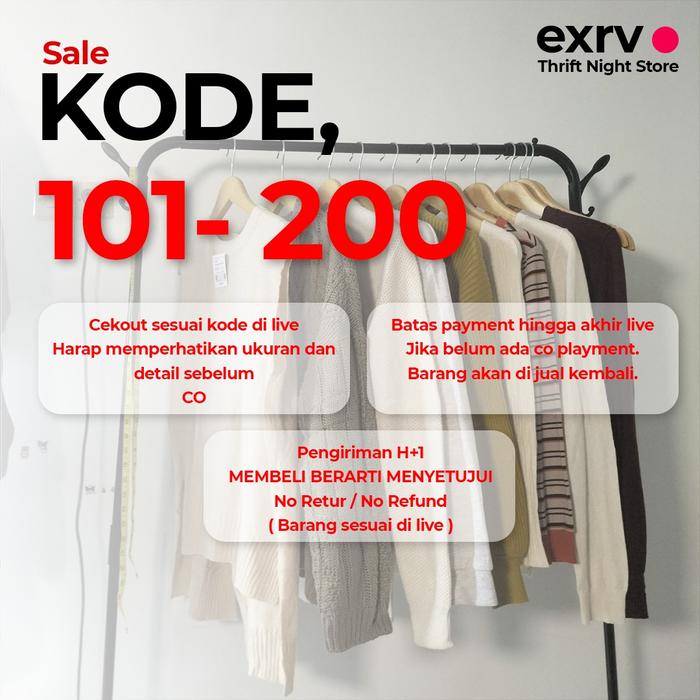 KODE 101-200 No Ta Order Crewneck /Lengan Panjang / Atasan