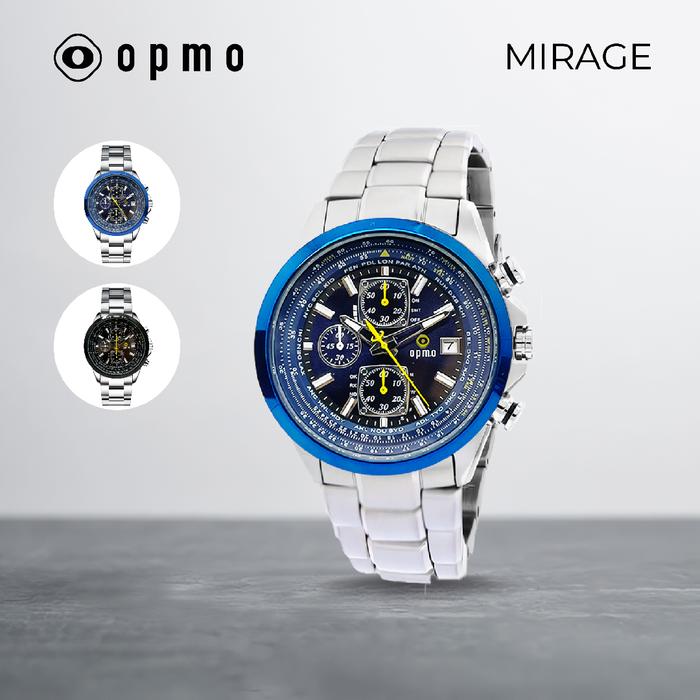 OPMO Mirage Quartz Movement Jam Tangan Pria Anti Air 43,3 mm Jam Tangan Cowok Multifungsi COD + Kota