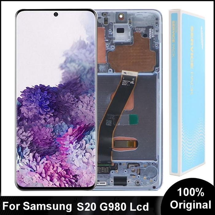 Original AMOLED S20 LCD For Samsung Galaxy s20 Lcd With Frame G980