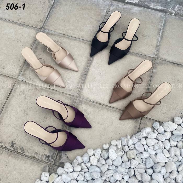 Simoncelli Sendal Heels 7 cm | Sendal Wanita | Sendal Kantor Wanita | Wedding Shoes | High Heels |