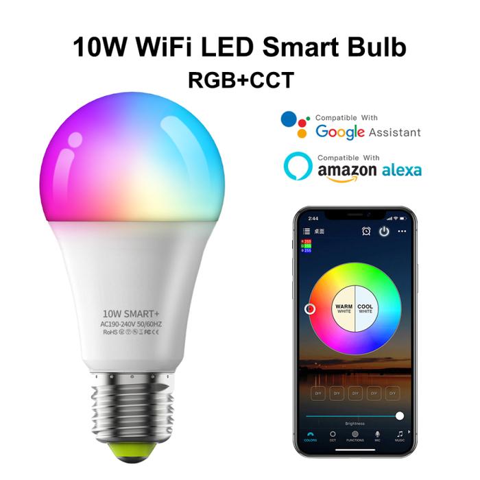 Timer Remote Controller Lamp Wifi Corlorful Smart Led Bulb Dimmable