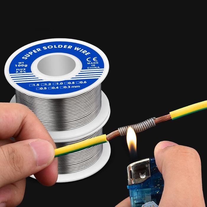 Kawat Timah Solder 0.8mm 100gram Timah Solder Wire Rosin Flux Solder Timah Solder Original