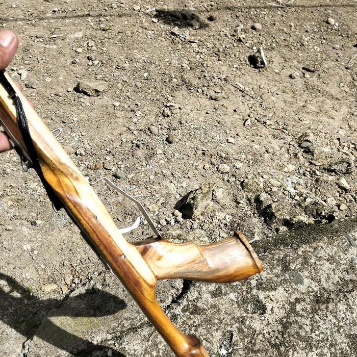 panah ikan speargun spearfishing menggunakan doble karet siap digunakan