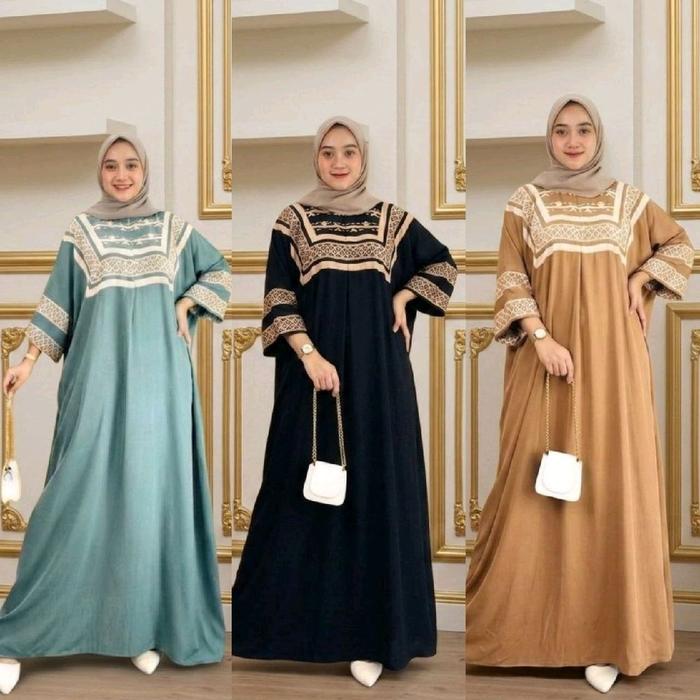 GAMIS ABAYA ISYANA Rayon Premium Busui Friendly Resleting Depan All Size / Gamis Cantik Abaya Dewasa