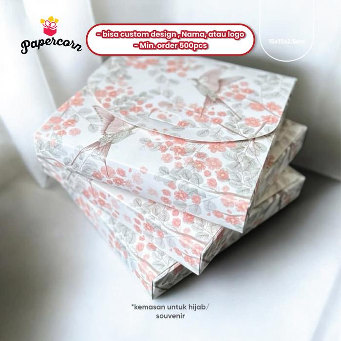10 Pcs Box Hijab / Scraf Box Square small- Floryna Hijab15x15x2,5cm
