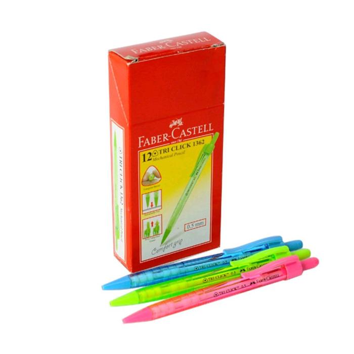 [ PACK ] Pensil Mekanik Cetekan 0,5 - Faber Castell Tri Click 1362 MURAH!