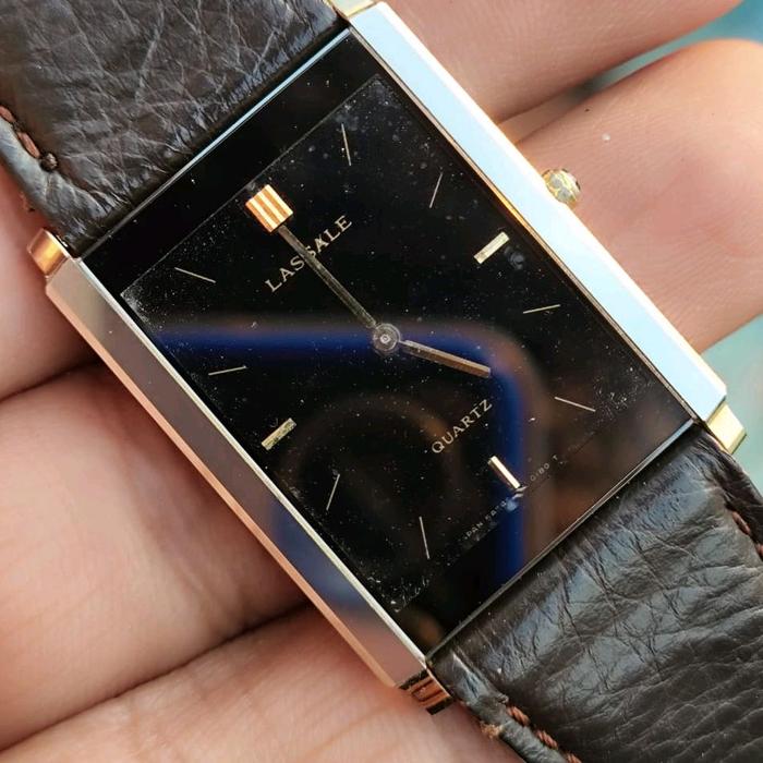 SEIKO LASSALE SQUARE TANK TUNGSTEN CARBIN (EXTREME RARE)