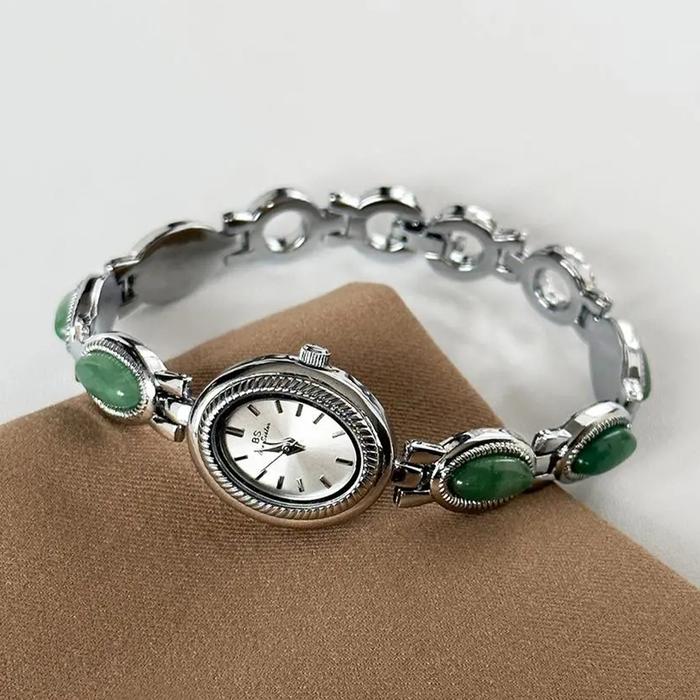 IMPORT BS BEE SISTER QUARTZ VINTAGE WOMAN WATCH OVAL DIAL LIGHT LUXURY LADIES WRISTWATCHES FASHION C
