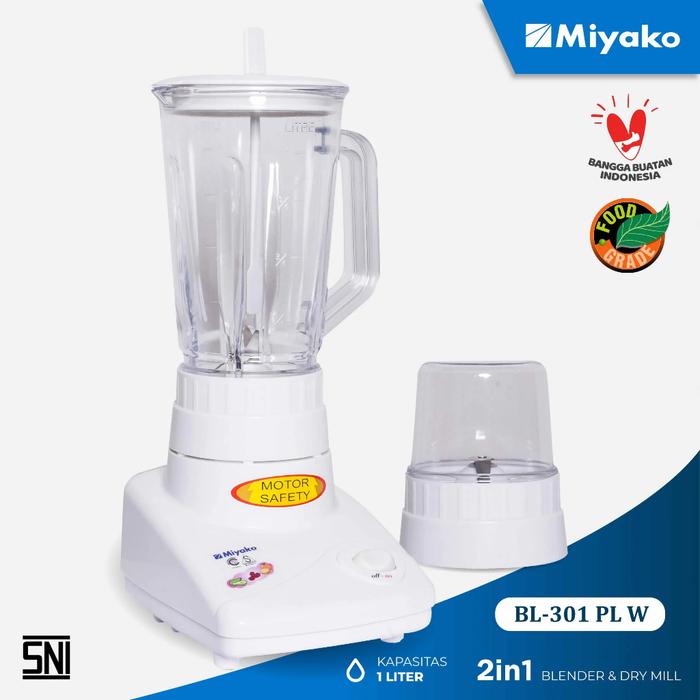 MIYAKO Blender Plastik Anti Pecah 1 Liter - BL-301PL