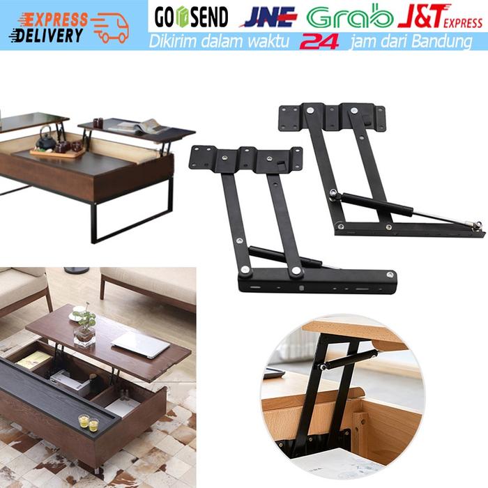 2Pcs/Set Lift Top Coffee Table Mechanism Mekanis Meja Angkat / Coffee Table Lift Up Mechanism